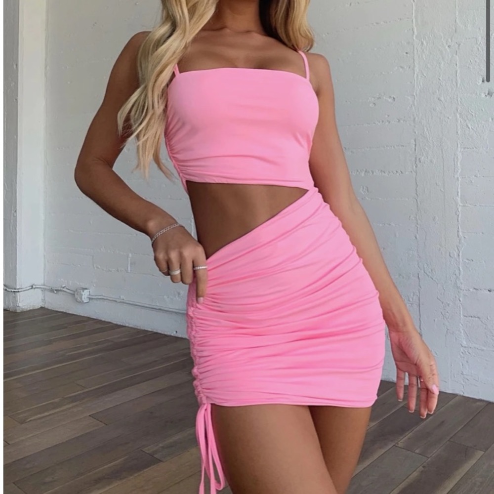 Holli dress hot pink tiger mist